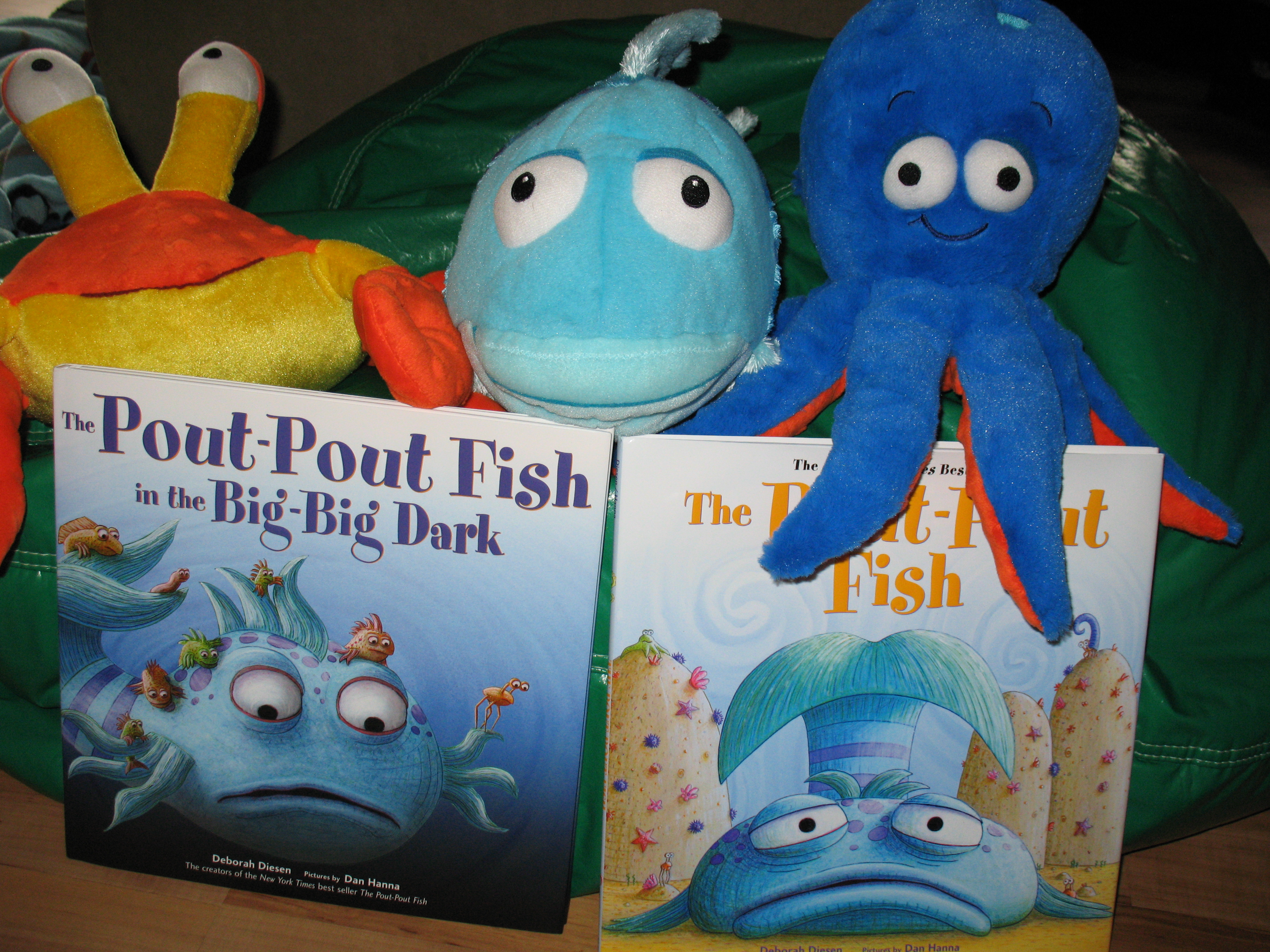 from Deborah Diesen book Brand New NWT Pout Pout Fish Plush Doll Stuffed Toy 