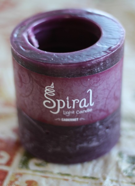 spiral light candle